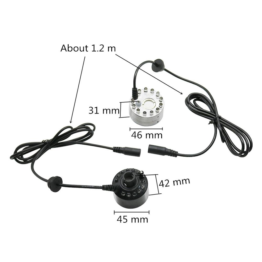12 LED Atomizer AC100-240V Col - Terrarium Fogger Ultrasonic recension och pris