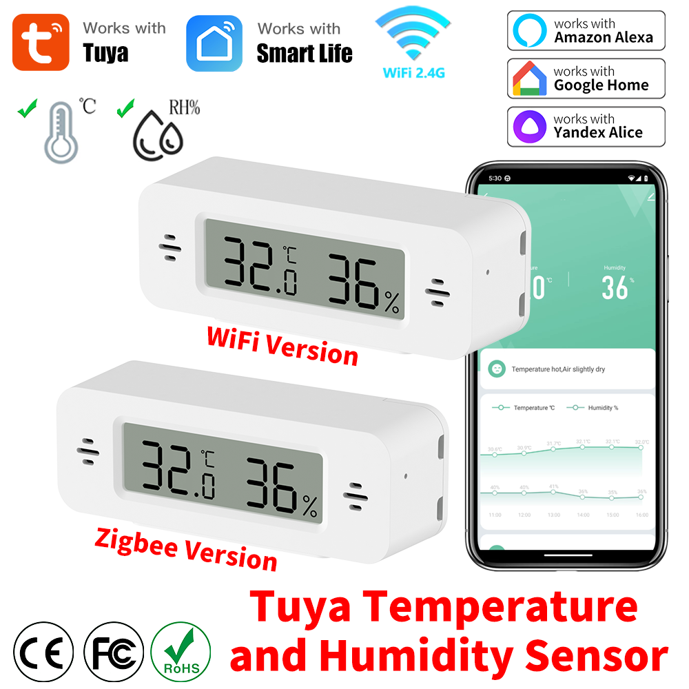 Tuya WiFi/Zigbee Temperature H - Digital Hygrometer Probe recension och pris