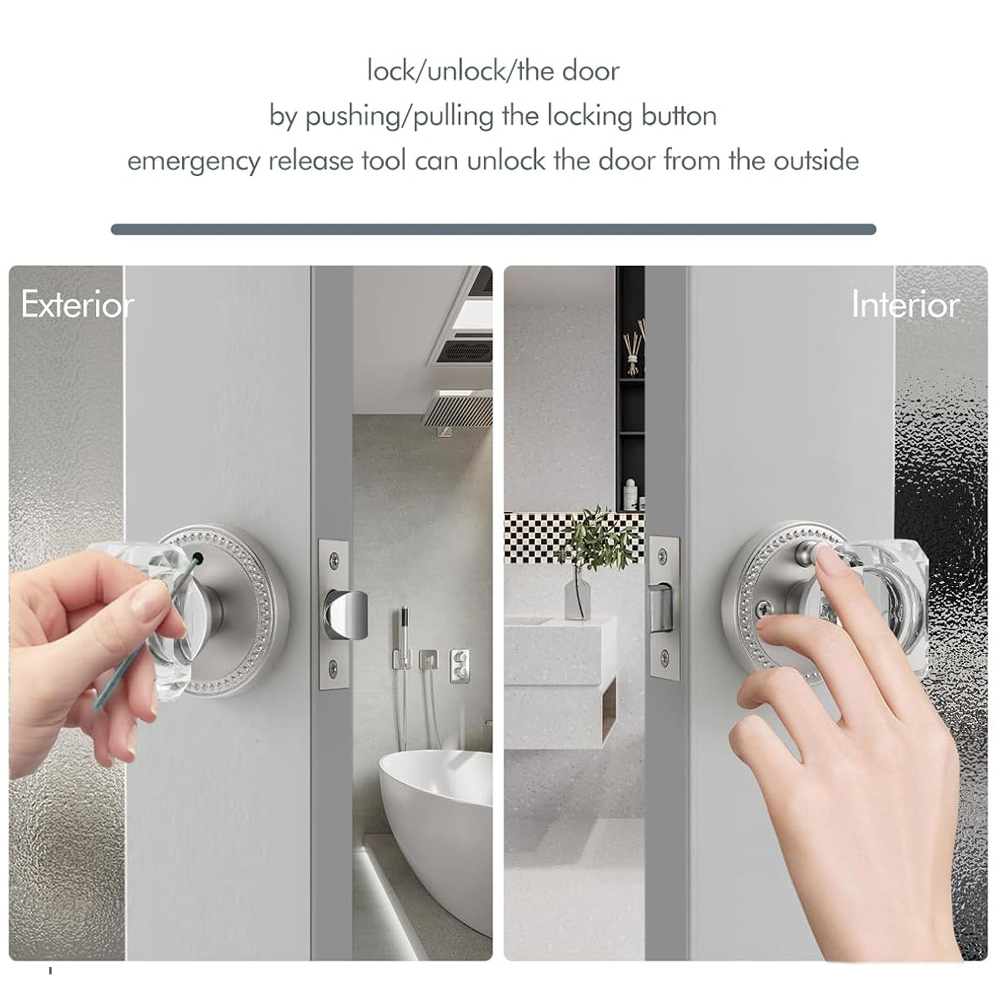 Brushed Crystal Door Handle, P - Glass Door Hinge recension och pris